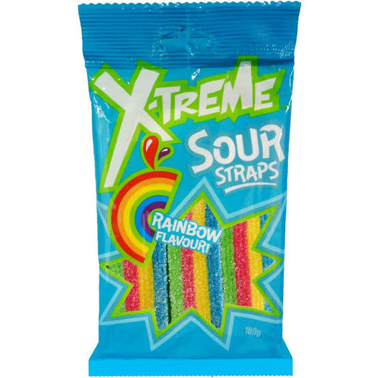 Universal Candy Xtreme Rainbow Flavour sour straps